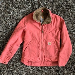 Women’s Pink Sherpa Carhartt Jacket